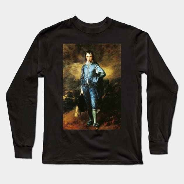 The Blue Boy Thomas Gainsborough Long Sleeve T-Shirt by RetroSalt